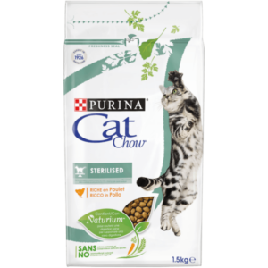 Суха храна за котки PURINA® CAT CHOW®Cat, Sterilised с Naturium™, за кастрирани котки, с пиле г