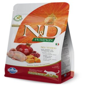N&D Pumpkin Neutered Cat Quail&Pomegranate гранули за кастрирани котки
