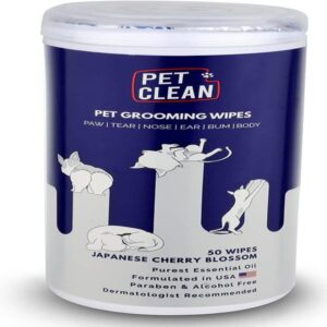 Pet Clean Grooming Wipes for Dogs & Cats тубус с кърпи за почистване след разходка за кучета и котки