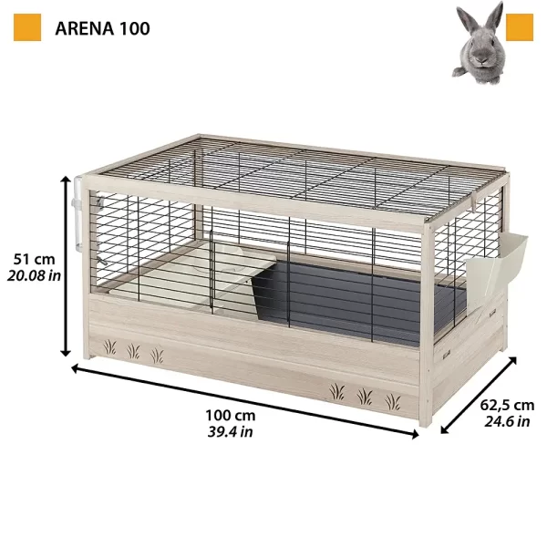 Ferplast Arena 100 дървена клетка за зайци 10