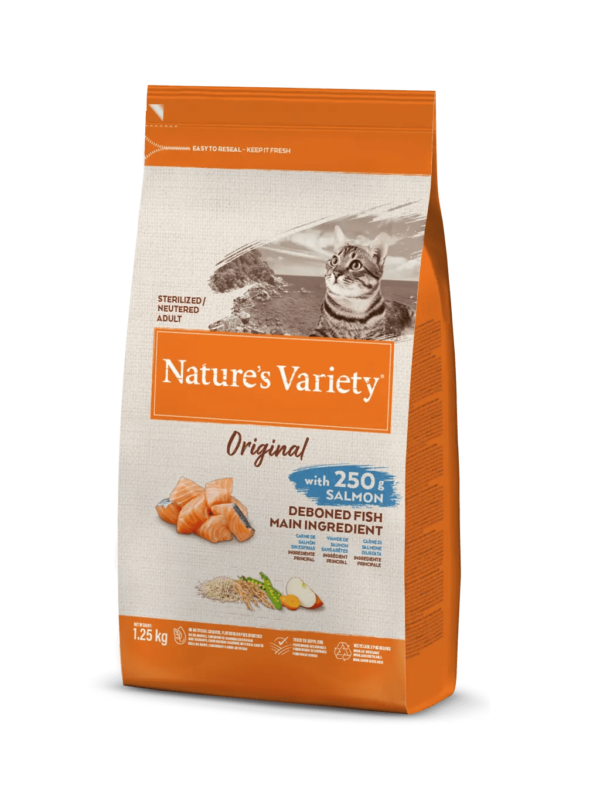 Nature's-Variety-Original-Sterilized-Salmon-granuli-za-kastrirani-kotki