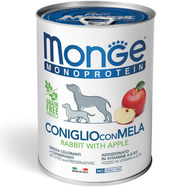 Monoprotein Pate Dog Rabbit and Apple пастет за кучета