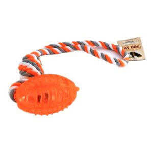 Играчка за куче от въже с футболна топка 46см