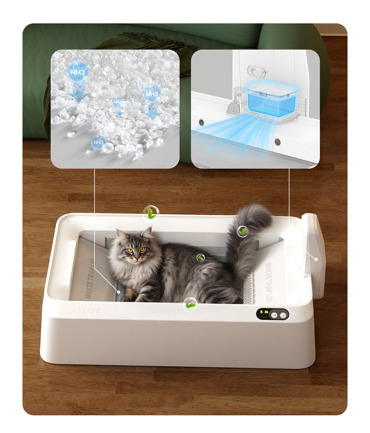 Самопочистваща се котешка тоалетна Petkit Purobot Crystal Duo - Image 6