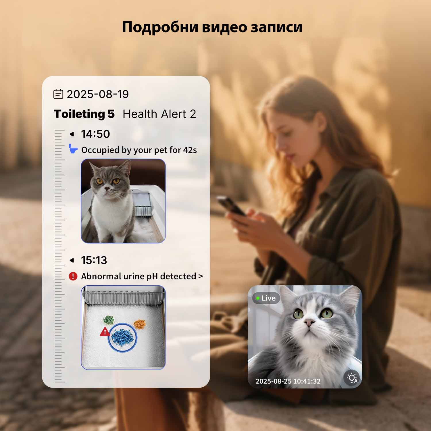 Самопочистваща се котешка тоалетна Petkit Purobot Crystal Duo - Image 2