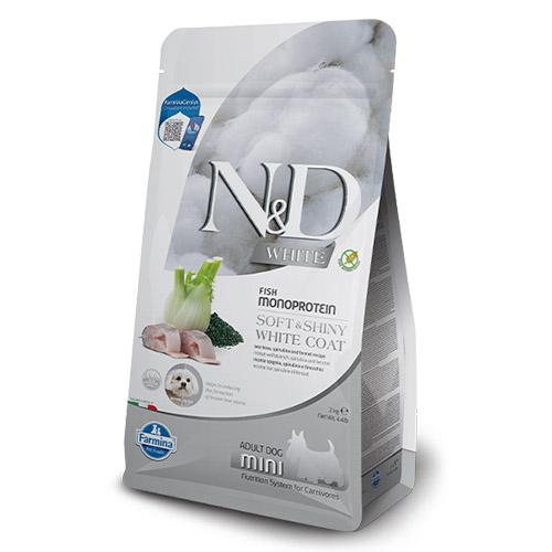N&D White Mini Spirulina с лаврак и фенел